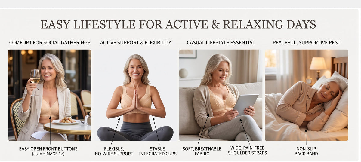 💥👙SISTA DAGEN REA - KÖP 1 FÅ 1 GRATIS!!💘CloudComfort Frontknäppt Bomullsbh – Andningsbar • Bygelös • Stöd Hela Dagen • Icke Vadderad & Hudvänlig🌿-28