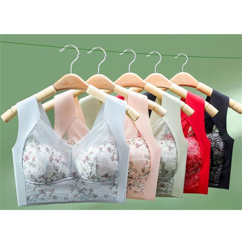 🔥Sista dagen Köp 1 och få 2 gratis 🔥- Plus Size Sömlös Push Up Trådlös BH-14