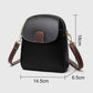 Dámská klasická PU crossbody kabelka s dvojitým zipem