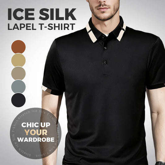 ❄️Koszulka męska Ice Silk z krótkim rękawem👔