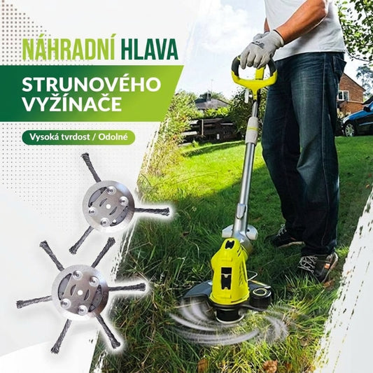 Náhradní hlavice pro vyžínač / strunovou sekačku – ocelová hlavice na sekání trávy