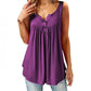 💥49% rabatt👚 Comfy Loose Button Ärmlös linne för kvinnor💕-2