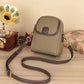 Dámská klasická PU crossbody kabelka s dvojitým zipem