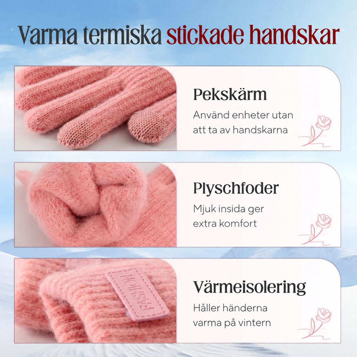 🧤Funktionella & eleganta handskar – Kompatibla med pekskärm och håller värmen!-5