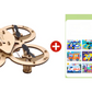 👦🎁 Praktická sada pro výcvik dronu: Ekologické dřevo, smontováno, ihned připraveno k letu 🚁🌳
