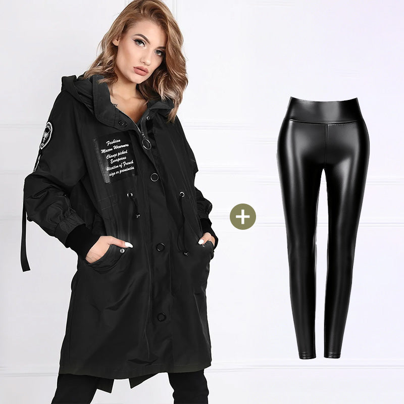 ⏳Retro arbetsklädesstyling ⏰Trendig långärmad huvjacka 🔥Begränsad tid för leverans av byxor för kvinnor-5