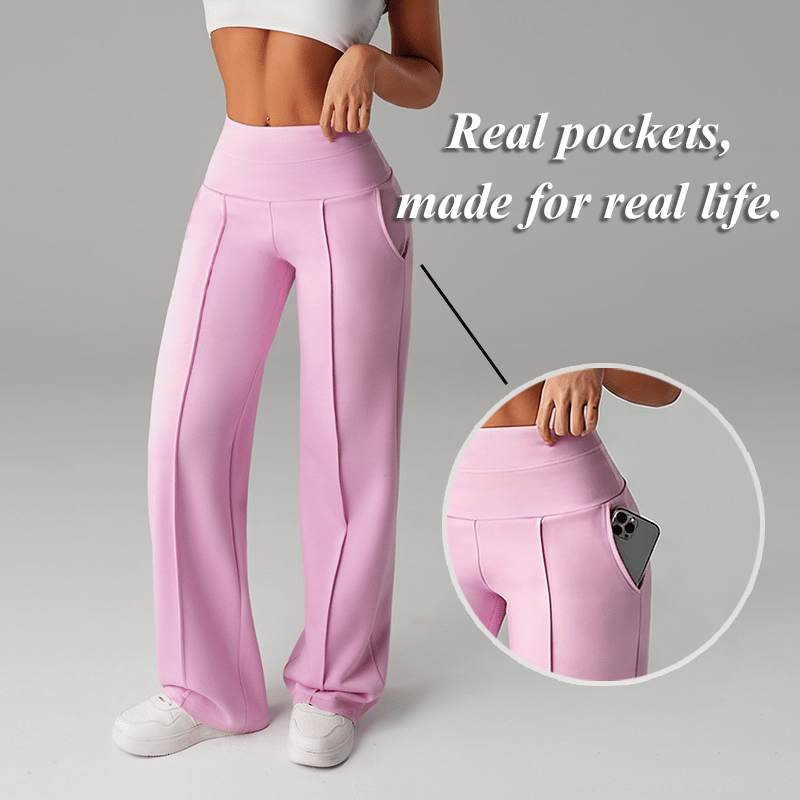 👖 50% RABATT! 💃 Dambyxor med Raka Ben – Enfärgade, Lösa & Bekväma – Perfekt för Vardag och Kontor 👜-5