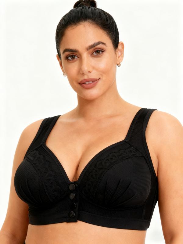 💥👙SISTA DAGEN REA - KÖP 1 FÅ 1 GRATIS!!💘CloudComfort Frontknäppt Bomullsbh – Andningsbar • Bygelös • Stöd Hela Dagen • Icke Vadderad & Hudvänlig🌿-4
