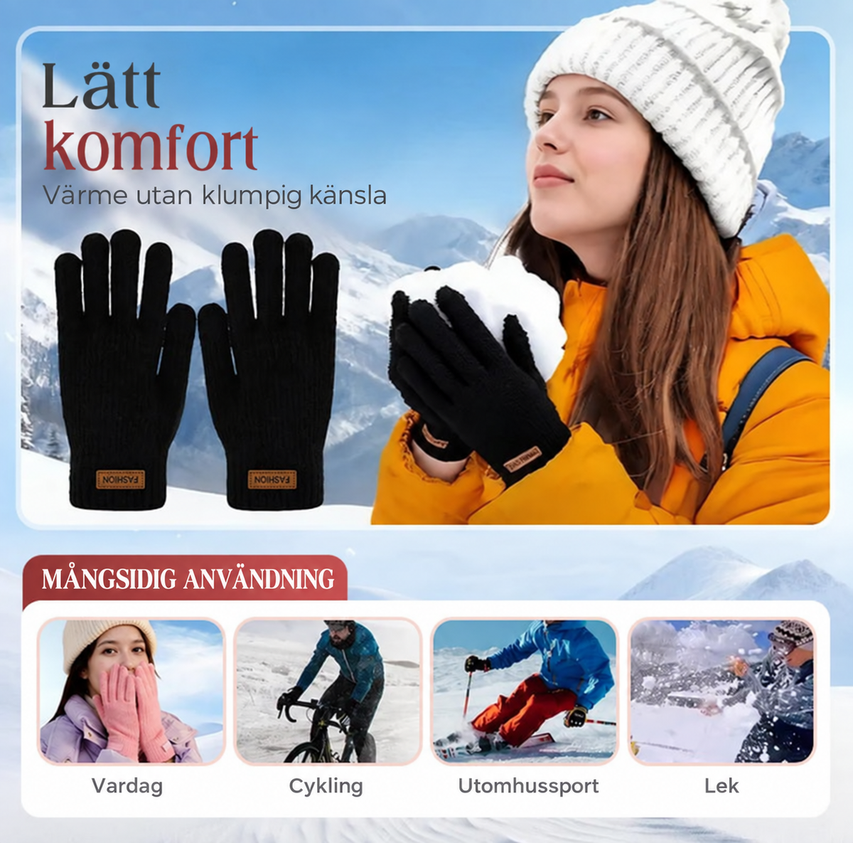 🧤Funktionella & eleganta handskar – Kompatibla med pekskärm och håller värmen!-3