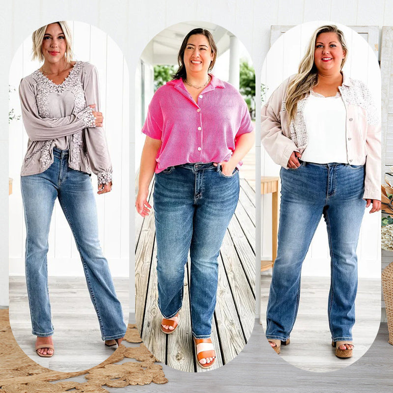 Passar alla kroppstyper 👖 Högelastiska jeans med magkontroll-4
