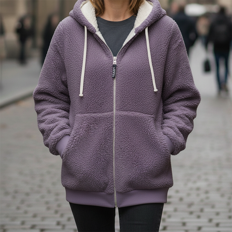 ❄️Christams Hot Sale 50% OFF NOW!⚡50K+ SOLD!✨Damernas fleecejacka med sherpafoder🧥❄️-16