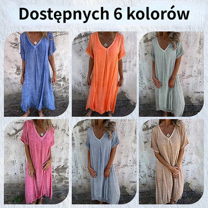 Wysokiej jakości, wygodne sukienki letnie wykonane w 100% z lnu