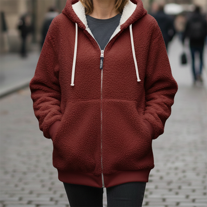 ❄️Christams Hot Sale 50% OFF NOW!⚡50K+ SOLD!✨Damernas fleecejacka med sherpafoder🧥❄️-9
