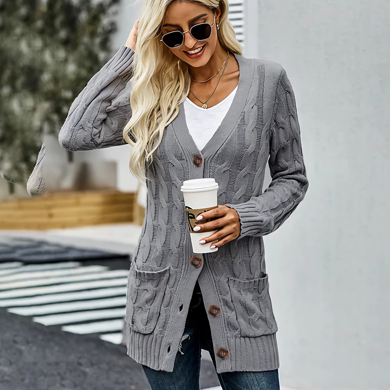 Damhösttröja i midimodell 🧥 – Kan bäras över en t-shirt eller under en kappa, perfekt för kontoret och brunchen 💼-6