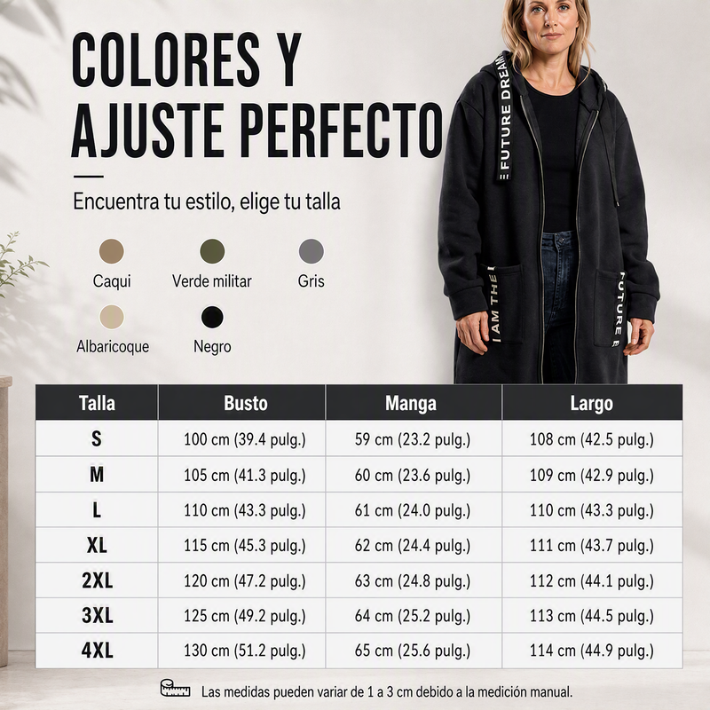 🔥50% 🍂 SÄSONGSERBJUDANDE | Lång hoodie för dam-2