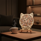 🎅🎄135dílné dřevěné puzzle ve tvaru kočky v barvách Morandiho🐱🎁
