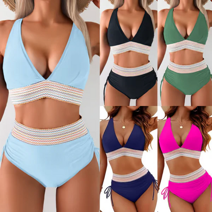 👙Barevné bikiny s vysokým pasem pro kontrolu břicha🏖️