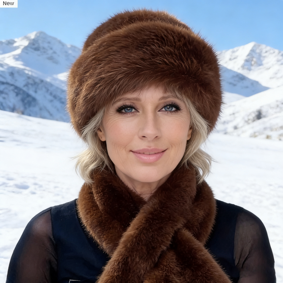 🔥 VINTERREA 50% RABATT! ❄️ Fluffig Pälskeps – Varm Vinterkeps + Gratis Matchande Halsduk-15