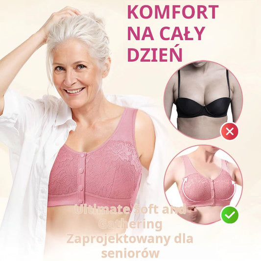 【🎁1+1 zdarma】| Lehká podprsenka bez kostic se zapínáním vpředu – 💞 pohodlná a netlačící – platba při doručení ✅