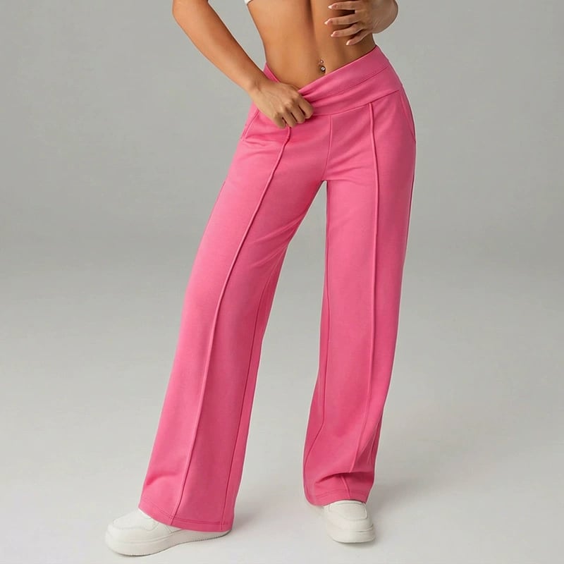 👖 50% RABATT! 💃 Dambyxor med Raka Ben – Enfärgade, Lösa & Bekväma – Perfekt för Vardag och Kontor 👜-16