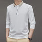 🔥köp 2 gratis frakt🔥herr Business Casual Enfärgad Slagkrage Bas-T-shirt-17