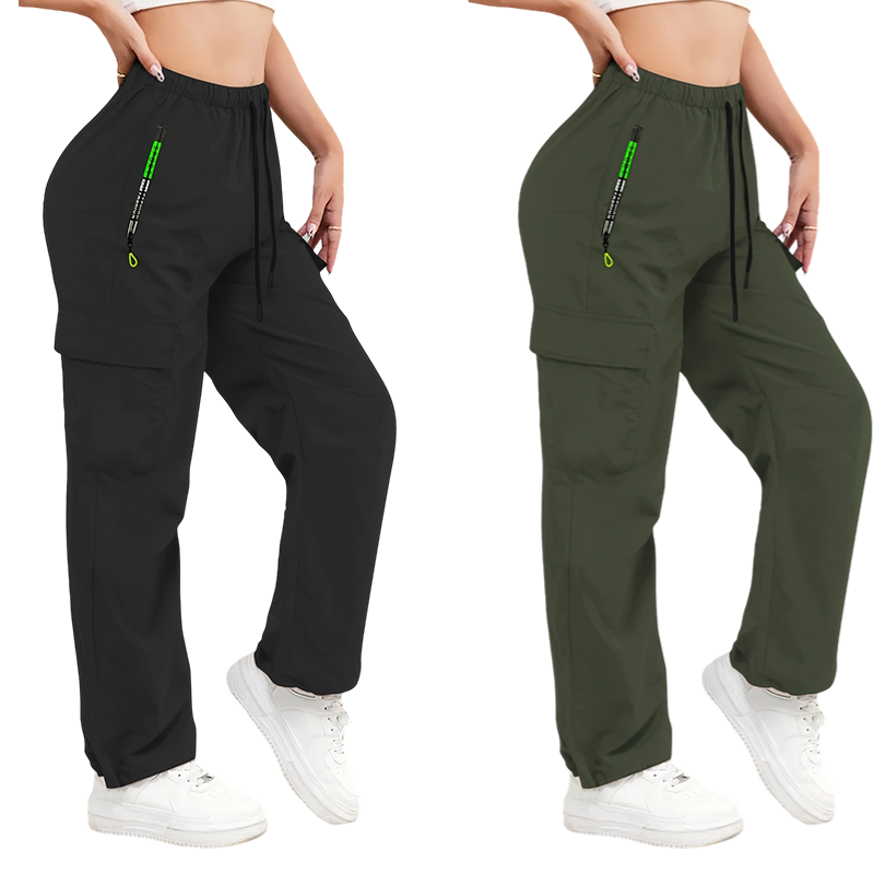 🔥50% 💥 Vintage-cargobyxor för dam med fickor – lös passform, andningsbara, justerbar midja ✨-21