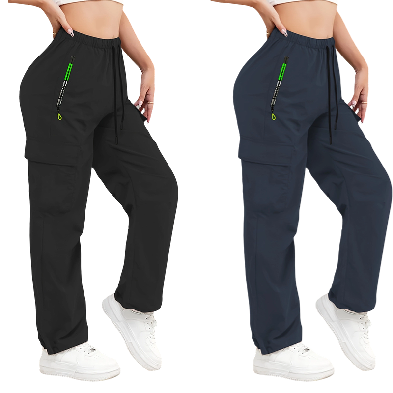 🔥50% 💥 Vintage-cargobyxor för dam med fickor – lös passform, andningsbara, justerbar midja ✨-26
