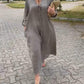 ✨👗Bawełniana i lniana sukienka z dekoltem V
