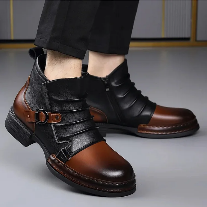 👞 Herrstövlar i äkta läder – Slitstarka, snygga och bekväma hela dagen för vardag och arbete 🔧-8