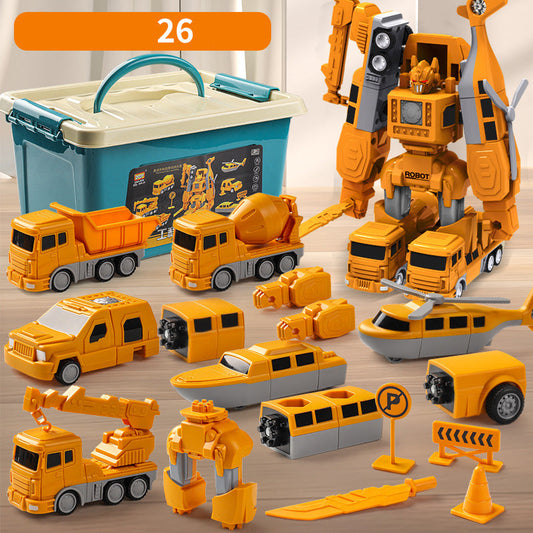 🚜Klocki konstrukcyjne dla dzieci - Pojazd inżynieryjny Robot transformatorowy✨