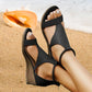 🏖️Letnie niezbędniki Letnie sandały damskie na koturnie👡