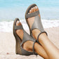 🏖️Letnie niezbędniki Letnie sandały damskie na koturnie👡