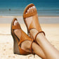 🏖️Letnie niezbędniki Letnie sandały damskie na koturnie👡