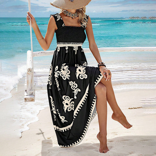 🏖️Letnie sukienki bez rękawów z nadrukiem dla kobiet👗