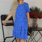 🥰Modna damska sukienka plisowana z krótkim rękawem i luźnym nadrukiem👗
