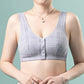 🔥Kup 1 i otrzymaj 1 gratis 💝- Bezprzewodowe wsparcie dla kobiet z zapięciem z przodu w bawełnianym biustonoszu Plus Size👙