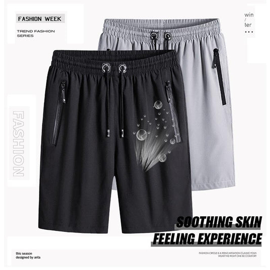🔥2025Męskie spodenki Plus Size Ice Silk Stretch Shorts