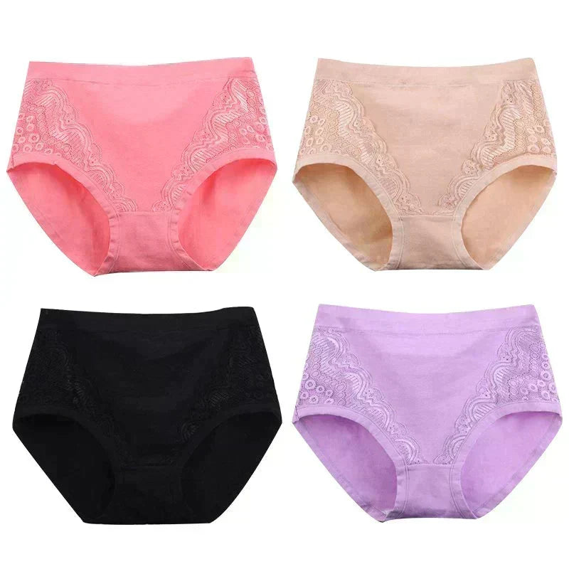🔥⏰Köp 2 få 1 gratis🔥2026 Plus Size High Waist läckagesäkra bomullstrosor-1