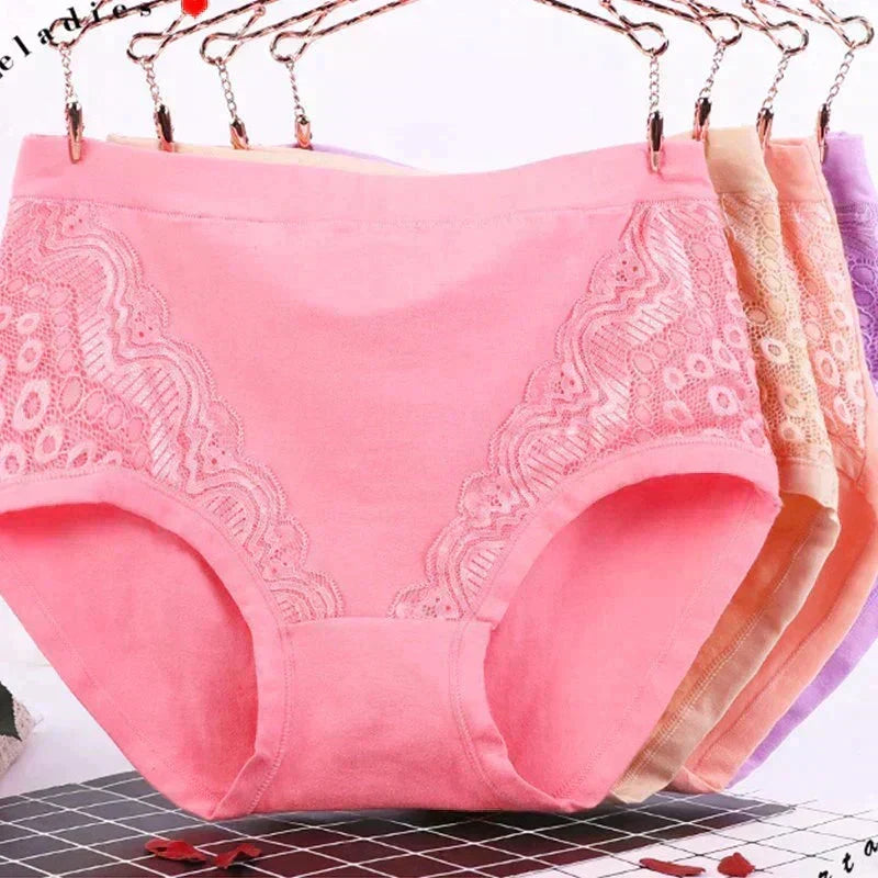 🔥⏰Köp 2 få 1 gratis🔥2026 Plus Size High Waist läckagesäkra bomullstrosor-3
