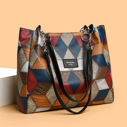 🔥【Nowe produkty 35% taniej】🌈Patchworkowa torba na ramię dla kobiet👜