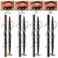 🎁Wodoodporny i trwały ołówek do brwi dwa w jednym, dwugłowy ołówek do brwi z czterema pazurami + eyeliner