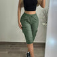 💕Damskie szorty skinny z podwiniętym sznurkiem
