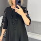 Rozkloszowana sukienka Plus Size w kropki