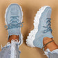 💕Damskie sneakersy z siateczki sznurowane na sznurowadła