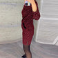 💖 Spódnica biodrówka Vintage Diamond Check Slim Fit Wrap