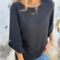 👚Damski żakardowy top z okrągłym dekoltem