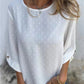 👚Damski żakardowy top z okrągłym dekoltem
