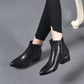 👢Damskie buty do kostki na obcasie ze skóry PU