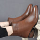 👢Damskie buty do kostki na obcasie ze skóry PU