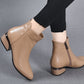👢Damskie buty do kostki na obcasie ze skóry PU